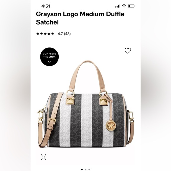 Michael Kors Medium Duffle Satchel - Picture 2 of 6